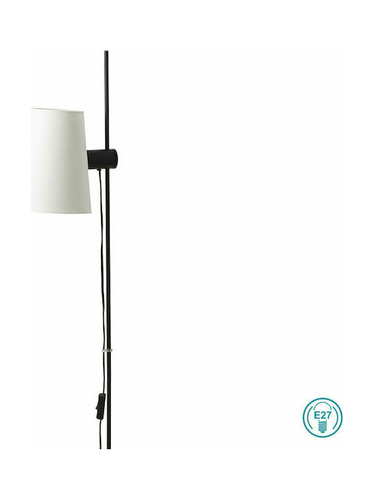 Faro Barcelona Lupe Stehlampe H150xB25cm. mit Fassung für Lampe E27 Schwarz