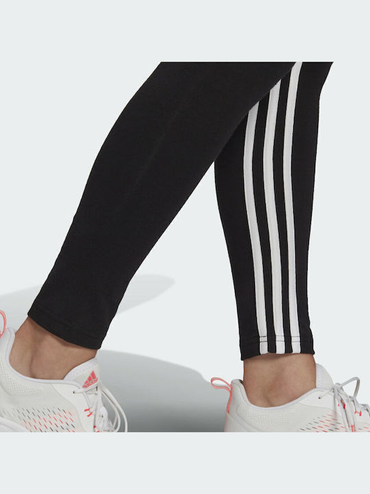 Essentials Cut 3 Stripes Training Γυναικείο Μακρύ Κολάν Ψηλόμεσο Μαύρο