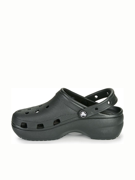Crocs Classic Platform Clog Ανατομικά Σαμπό Μαύρα
