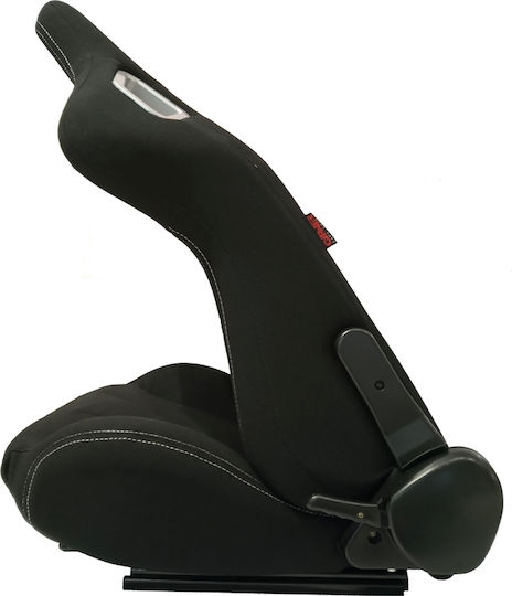 Carner RS Eimer Stoffschwarze Schalensitze mit weißer Naht Set von 2 Schwarz