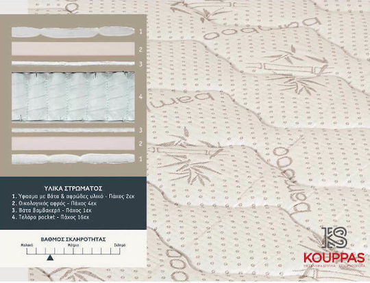 KS Kouppas Bodyfeel Anatomic Bamboo Double Anatomic Saltea 150x190x30cm