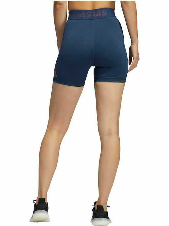 Adidas Ausbildung Frauen Kurze Hosen Leggings Hochgeschnitten Marineblau