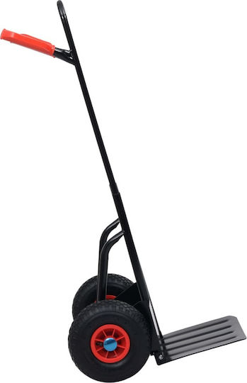 vidaXL Transport Trolley Telescopic Foldable for Weight Load up to 200kg Black