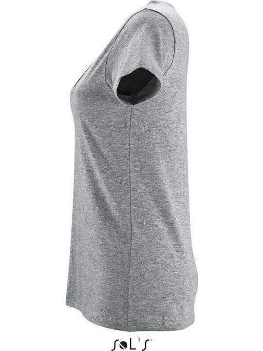 Sol's Metropolitan Γυναικείο Διαφημιστικό T-shirt Κοντομάνικο Grey Melange
