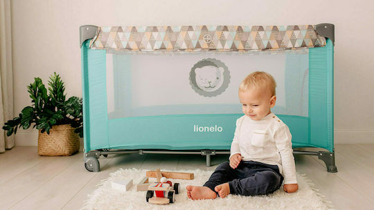 Lionelo Stefi Concrete Loc de joacă cu Saltea Grey Concrete 125x65cm