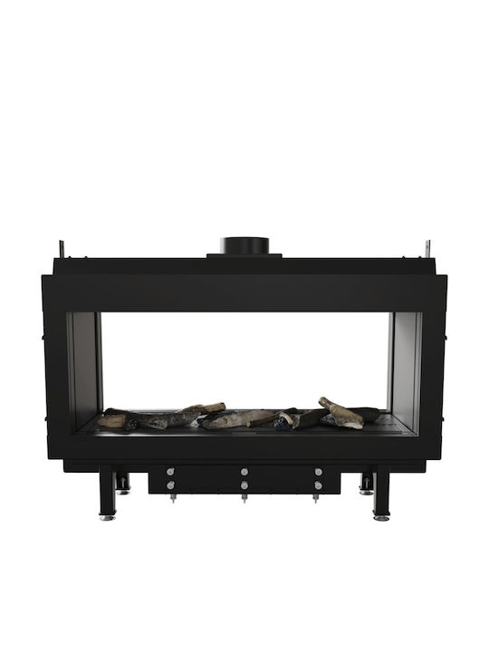 Kratki Leo 100 Tunel G31 37 MBAR Gas Fireplace Insert with See-Through Window 8.2kW