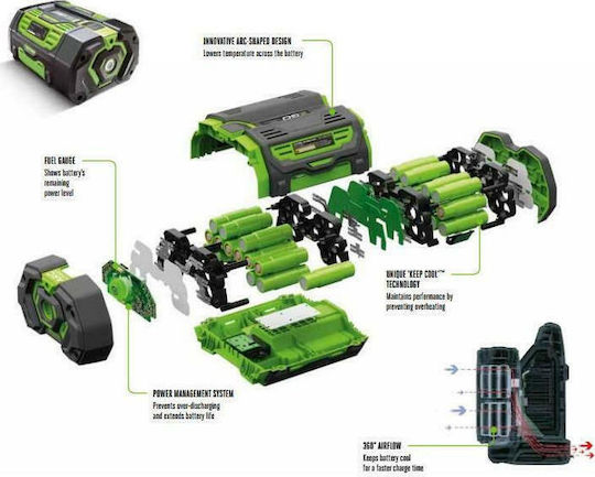 Ego Power Plus Μπαταρία Εργαλείου Λιθίου 56V με Χωρητικότητα 7.5Ah
