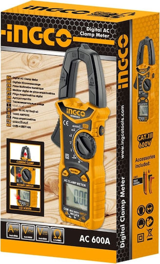 Ingco Ampermetru clește Digital 600A AC DCM6005 cu Cleme