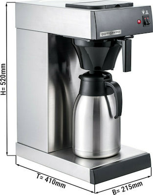 GGMgastro FKMV20E Mașină de cafea filtru comercială 2000W cu capacitatea de 2lt