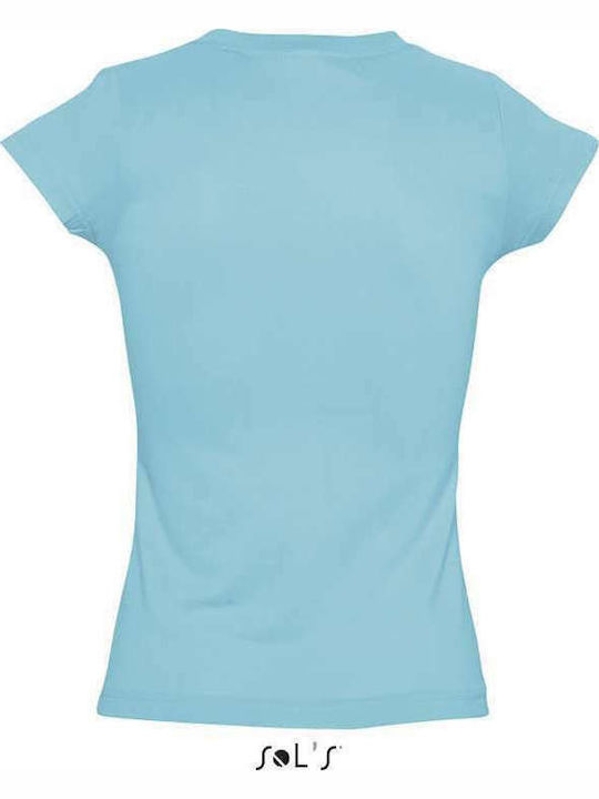 Sol's Moon Women's Short Sleeve Promotional T-Shirt Atoll Blue 11388-225