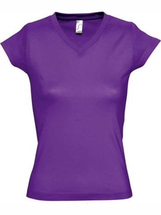 Sol's Moon Women's Short Sleeve Promotional T-Shirt Purple