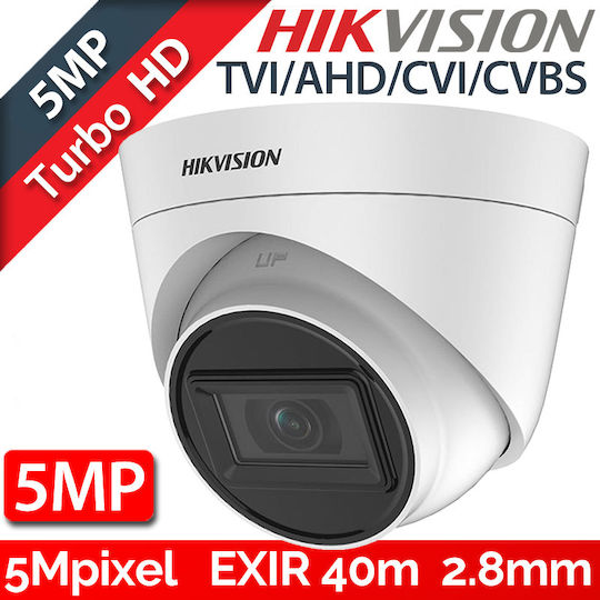 Hikvision DS-2CE78H0T-IT3F(C) CCTV Cameră de Supraveghere Full HD+ 5MP Rezistentă la apă cu Lentilă 2.8mm