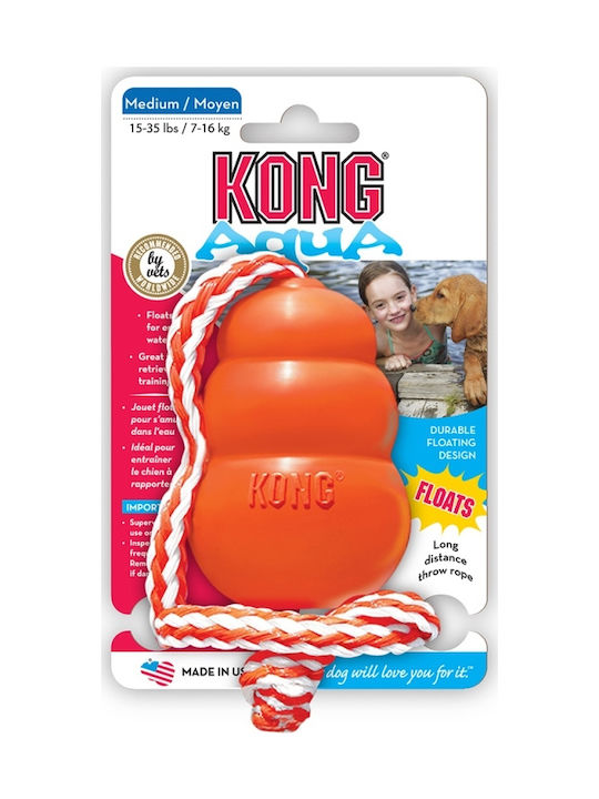 Kong Aqua Dog Toy Medium Orange 14cm