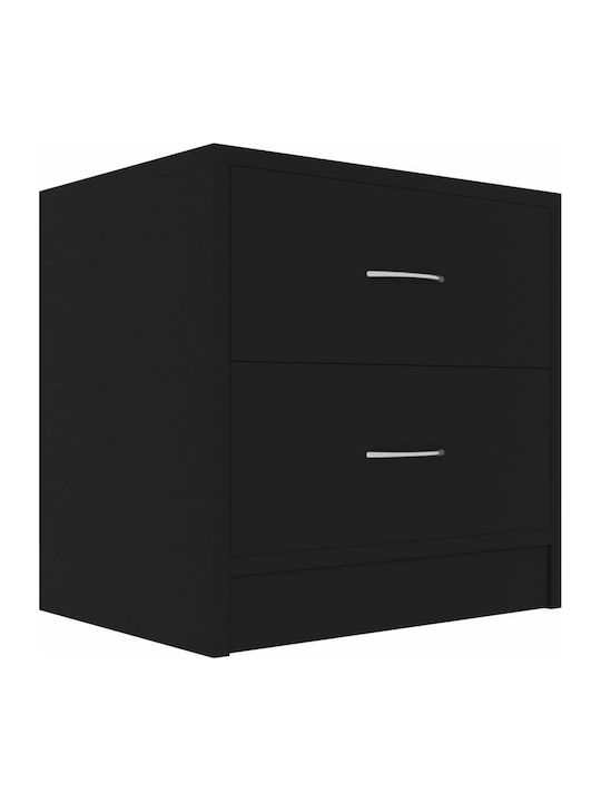 Wooden Bedside Tables 2pcs Black 40x30x40cm