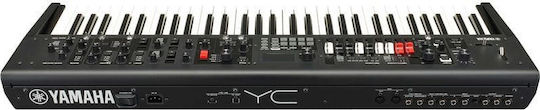 Yamaha Електрически Етап Пиано YC61 с 61 Полупретеглени Клавиши и Свързване със Слушалки и Компютър Черно