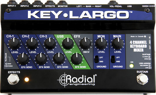 Radial Key-Largo R800 1427 00 Pedale Fußschalter Elektroakustische Instrumente, E-Gitarre, E-Bass und Keyboards & Synths