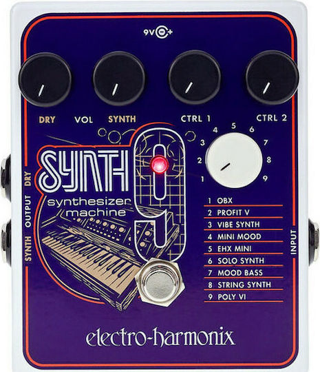 Electro-Harmonix SYNTH9 Machine Pedals Effect Synthesizer Electric Guitar and Electric Bass