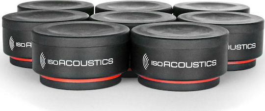 IsoAcoustics ISO-Puck Mini Shock Absorbing Mats 44mm Set of 8 Pieces Black