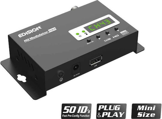Edision HDMI Mini Modulator Satellite DVB-T VHF/UHF 07-06-0010