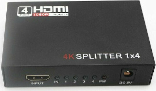 Anga PS-1014-4K 1 to 4 HDMI Splitter 371-124