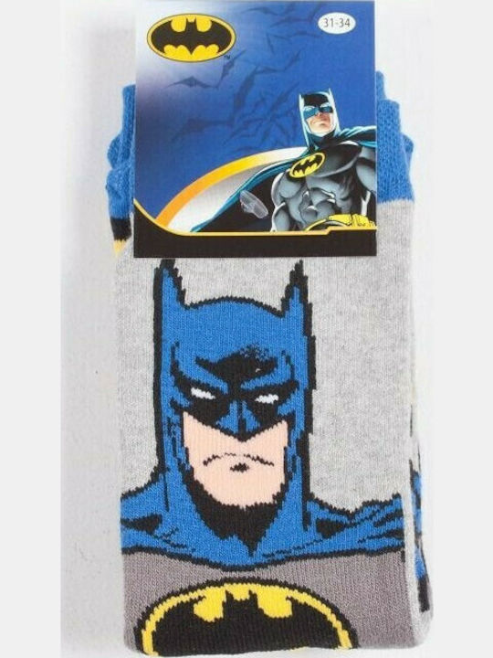 Disney Παιδικές Κάλτσες Μακριές Batman Μπλε 3 Ζευγάρια