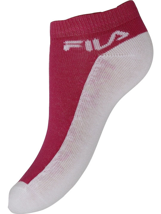 Fila Girls 3 Pack Ankle Socks Pink