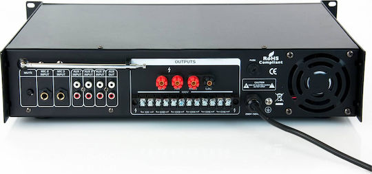 Master Audio MV8300CR Ολοκληρωμένος Ενισχυτής Εγκαταστάσεων με 6 Ζώνες 350W/100V και Συνδέσεις USB/FM MV8300CR