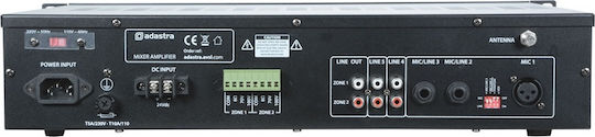 Adastra RM1202 Integrat Amplificator comercial 120W/100V și Conexiuni USB/FM/Bluetooth