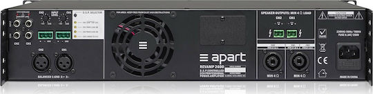 Apart Audio Revamp 2600 Commercial Power Amplifier 2 Channels 600W/4Ω 300W/8Ω Black
