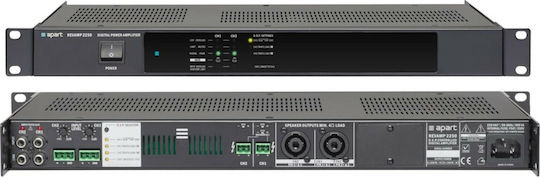 Apart Audio Revamp 2250 PA Power Amplifier 2 Channels 250W/4Ω 125W/8Ω with Cooling System Black