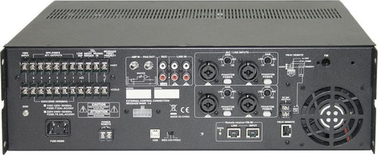 Show PS-4806 Ολοκληρωμένος Ενισχυτής Εγκαταστάσεων με 6 Ζώνες 80W/100V και Συνδέσεις USB/FM