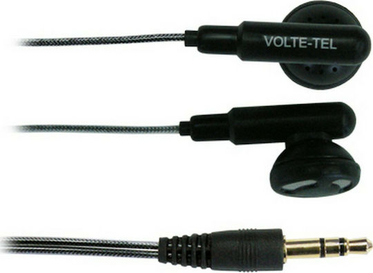 Volte-Tel In-ear headphones Earbuds VT015 Mono 3.5mm Black