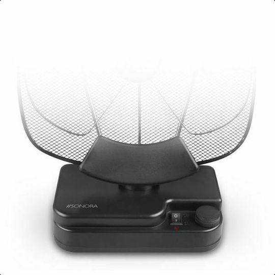 Sonora ANT-300 Εσωτερική Κεραία Τηλεόρασης (απαιτεί τροφοδοσία) σε Μαύρο Χρώμα Σύνδεση με Ομοαξονικό (Coaxial) Καλώδιο