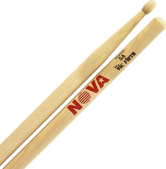 Vic Firth 5A Nova Hickory Drumstick with Wooden Oval Head