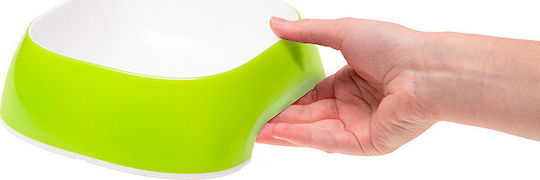 Ferplast Glam Plastic Bowl Food & Water for Dog & Cat with Base 750ml in Green Color