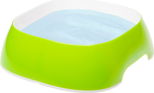 Ferplast Glam Plastic Bowl Food & Water for Dog & Cat with Base 750ml in Green Color