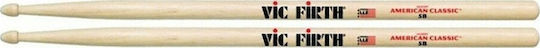 Vic Firth Hickory Bețe Tobe American Classic cu Vârf de Formă Picătură