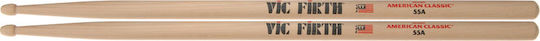 Vic Firth Hickory Drumsticks Drums American Classic Tear 5A with Tip Shape Drop