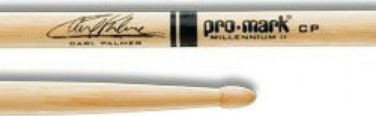 Pro Mark Hickory Палчици Барабани Подпис Carl Palmer Autograph с Форма на Връх Жълъд в Зелен Цвят