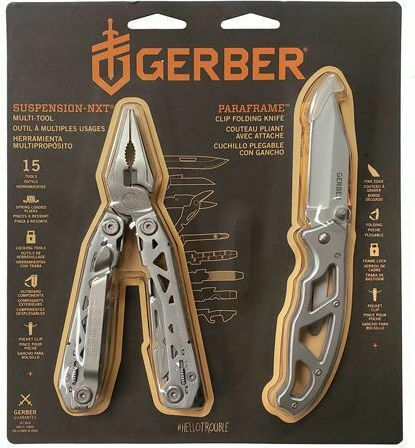 Gerber Suspension NXT Πολυεργαλείο Γκρι σε Θήκη + Σουγιάς Paraframe