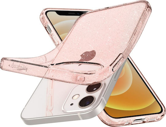 Spigen Liquid Crystal Glitter Back Cover Σιλικόνης Ροζ (iPhone 12 mini)
