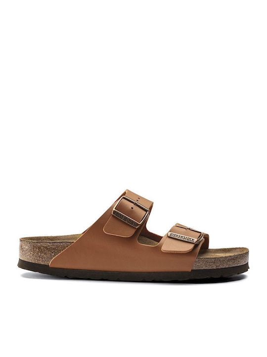 Arizona Soft Footbed Birko-Flor Leder Herrensandalen in Braun Farbe Schmal Passform