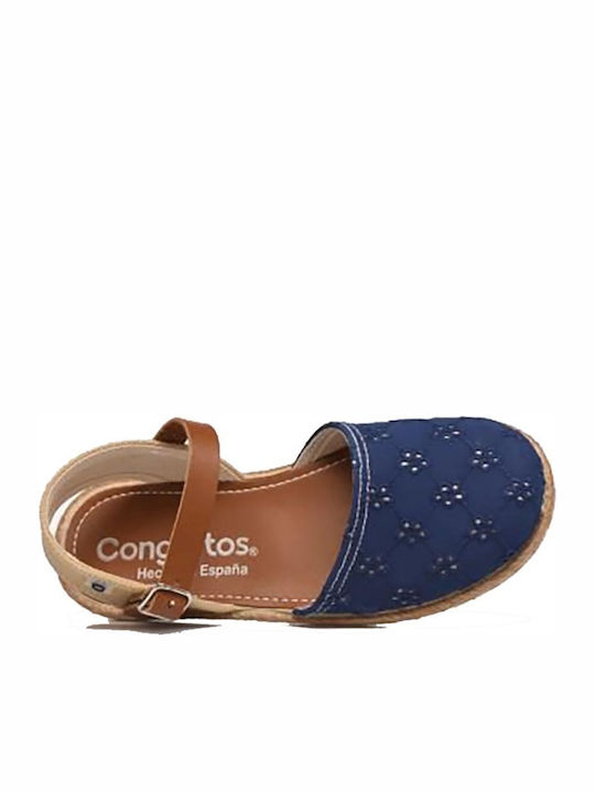 Conguitos Παιδικές Espadrilles mit verstellbarer Metallschließe Marineblau LV1