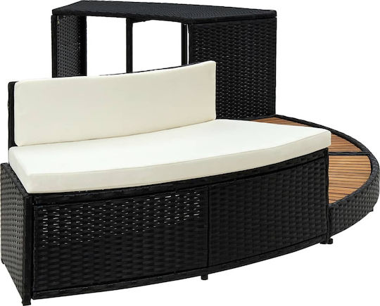vidaXL Poolzubehör Schwarzer Spa / Whirlpool-Rahmen 56x289x124cm Schwarz