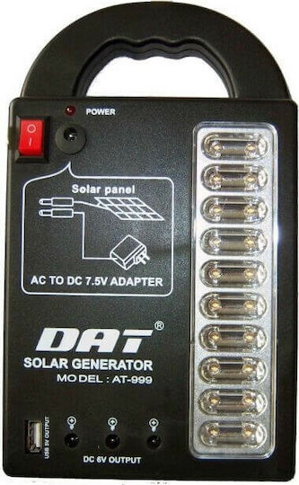GDPLUS Ηλιακό σύστημα φωτισμού GD-999 με Φακό, 3 Λάμπες και Φόρτιση USB GD-999