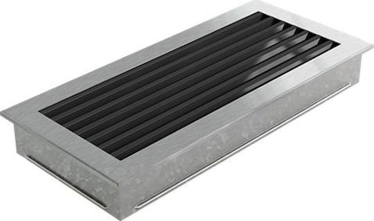 Kratki 37SZ Fresh Ορθογώνια Περσίδα Τζακιού 37x17cm Inox