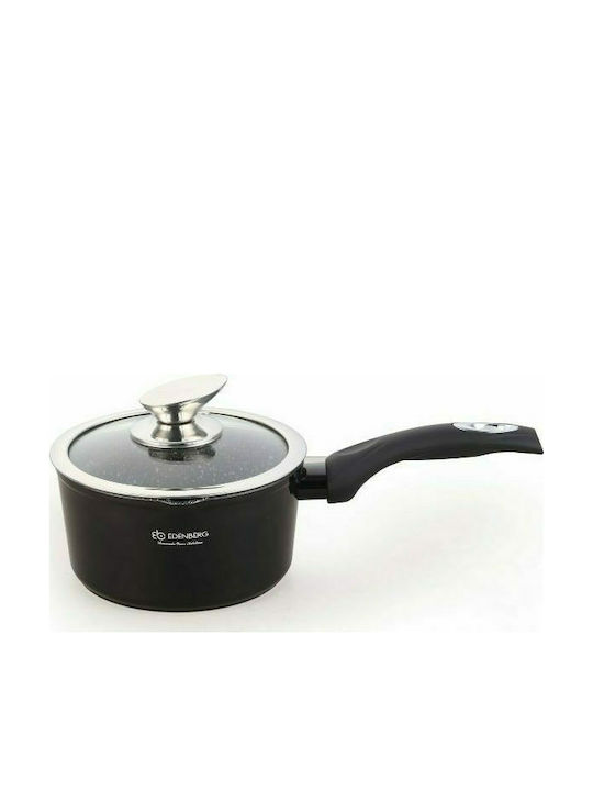Edenberg Cookware Set of Aluminum with Stone Coating Black 15pcs