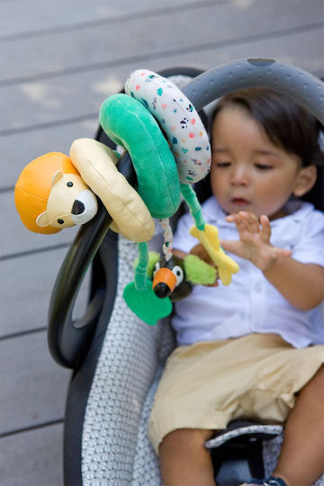 Baby to Love Spiral Toy for Crib and Stroller with Mirror Activities Lion Cub