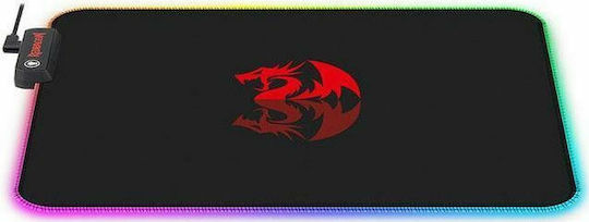 Redragon Medium Gaming Mouse Pad with RGB Lighting Black 330mm Pluto Soft P026