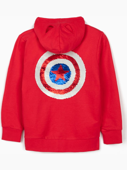 Zippy Boys Hooded Sweatshirt Ζακέτα Φούτερ with Zipper Red